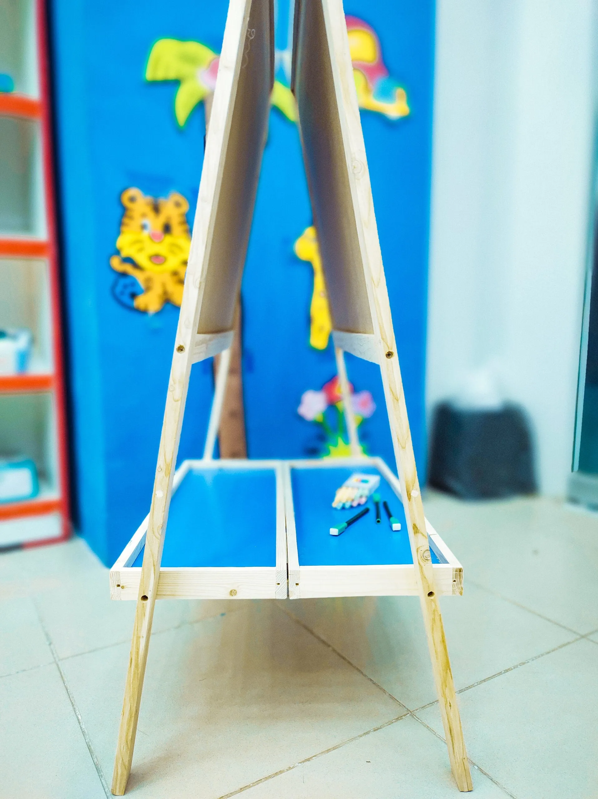 3 in 1 Multi Functional Wooden Easel Board For Kids - 005