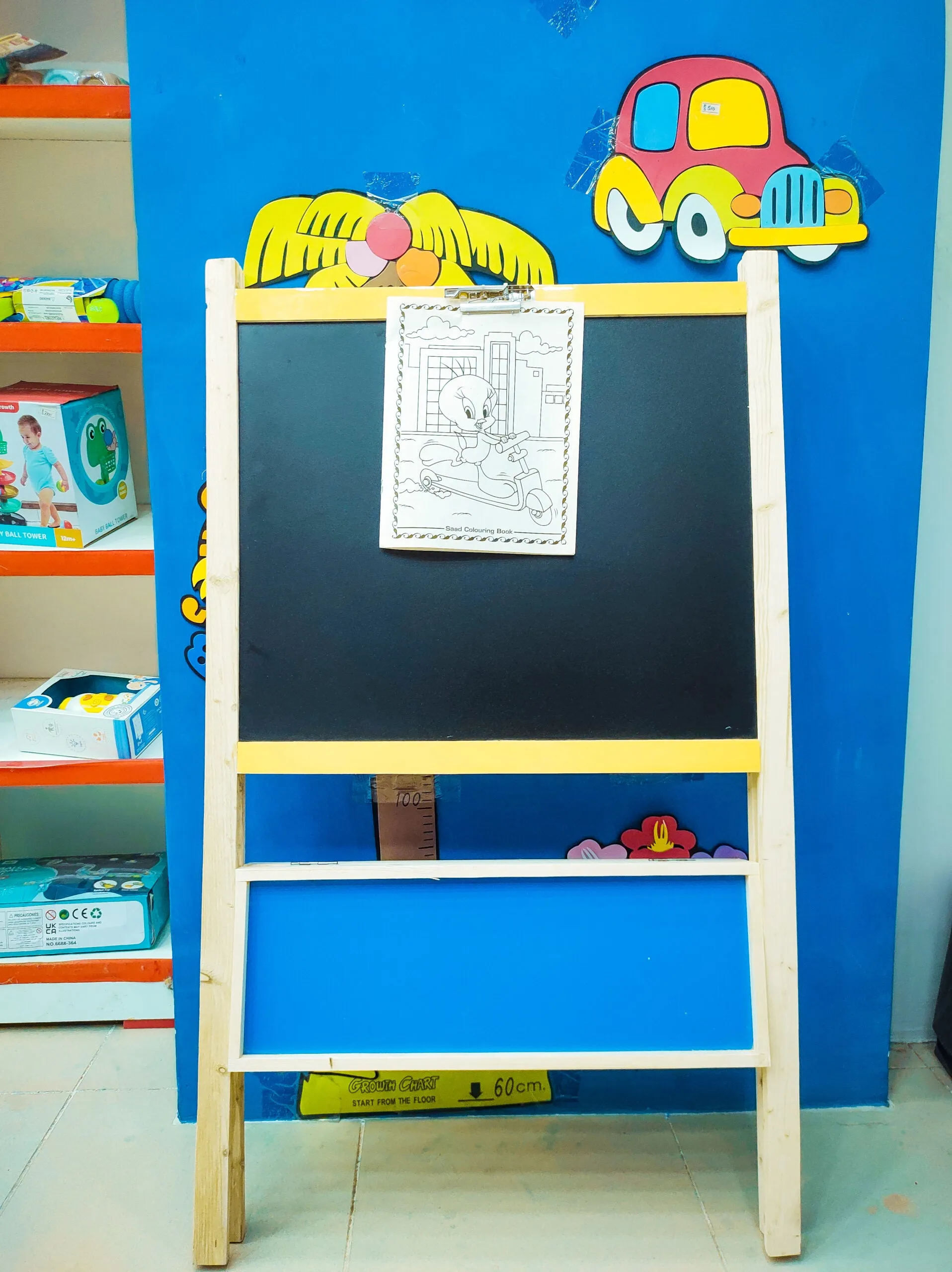 3 in 1 Multi Functional Wooden Easel Board For Kids - 005