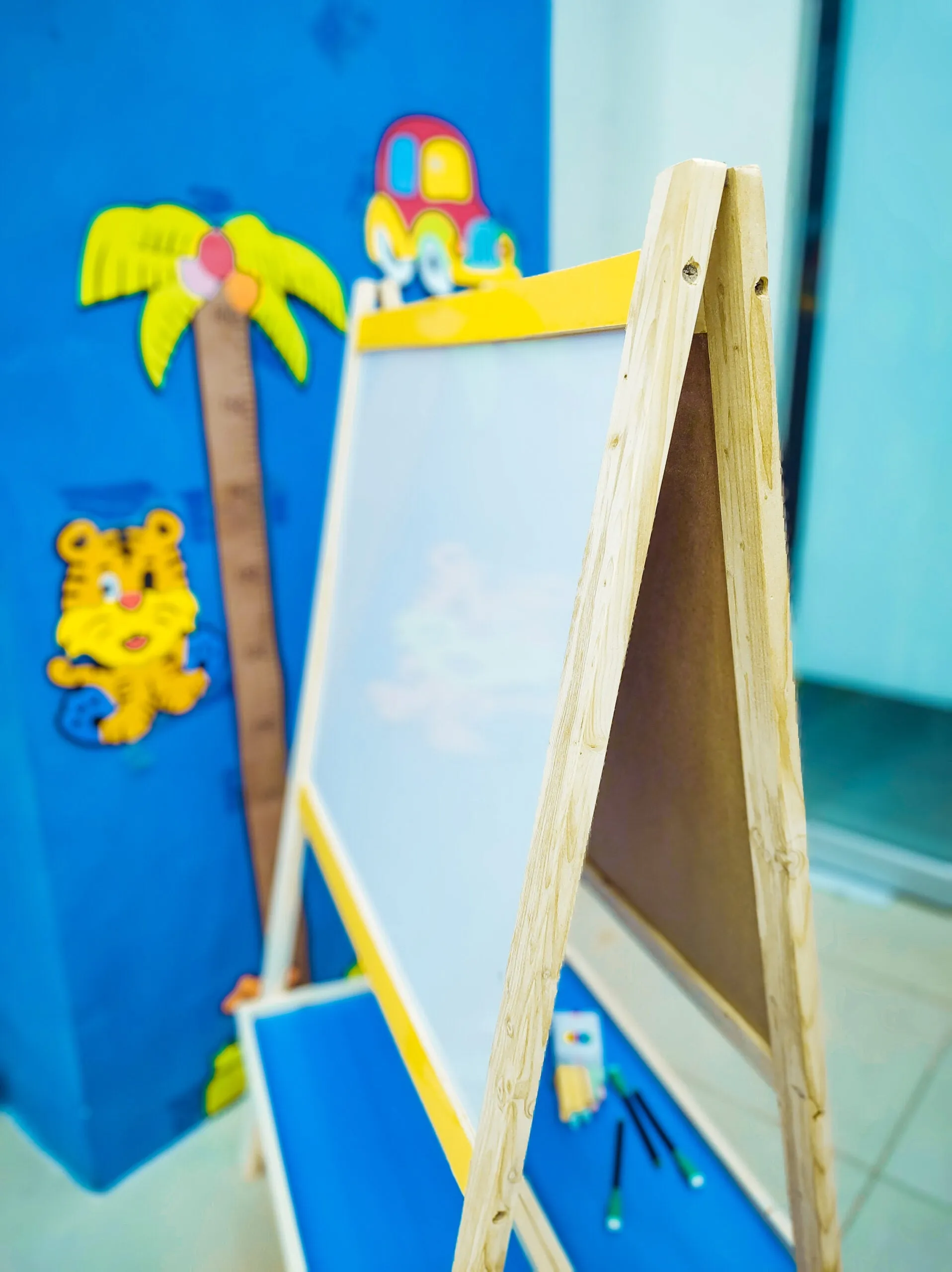 3 in 1 Multi Functional Wooden Easel Board For Kids - 005