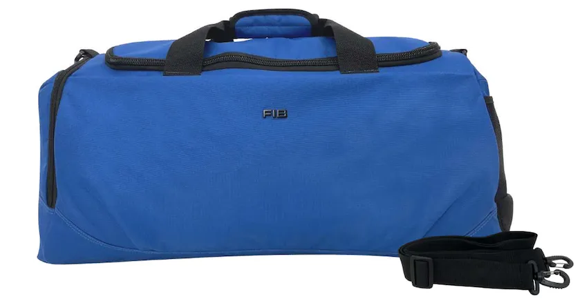 48 Litre FIB Sports Duffle Bag Duffel Gym Canvas Travel Foldable - Blue