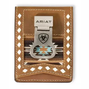 Ariat Diamond Lace Southwest (Brown) - Men's Money Clip