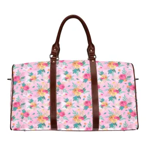 Australian Floral Pink Waterproof Travel Bag/Small (Model 1639)