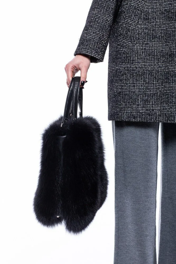 Black Fox Fur Handbag