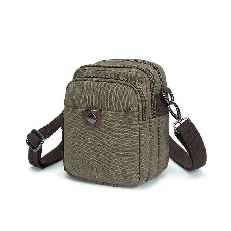 Canvas Small Crossbody Bag | Side Bag for Travel & Daily Use