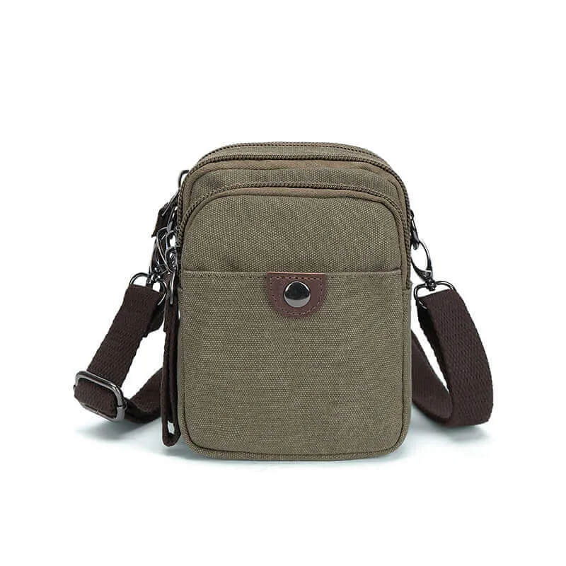 Canvas Small Crossbody Bag | Side Bag for Travel & Daily Use