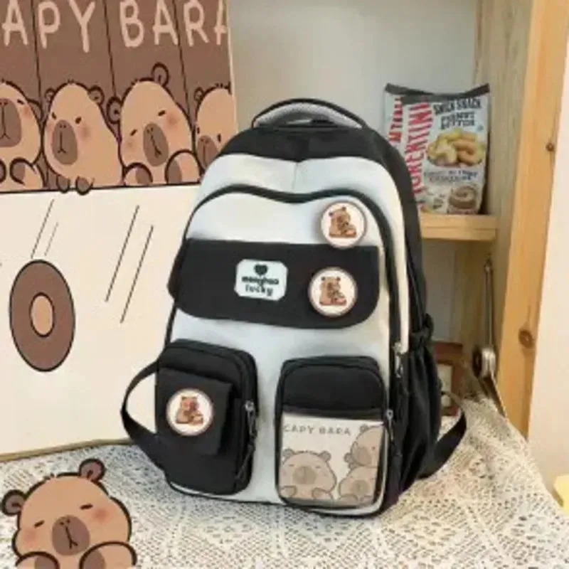 Casual Cozy Capybara Study Backpack Bag