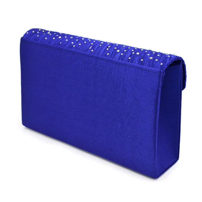 Clutch Ruched Rhinestone Bag for Women