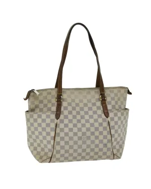 Durable Damier Azur Tote Bag with Shoulder Strap