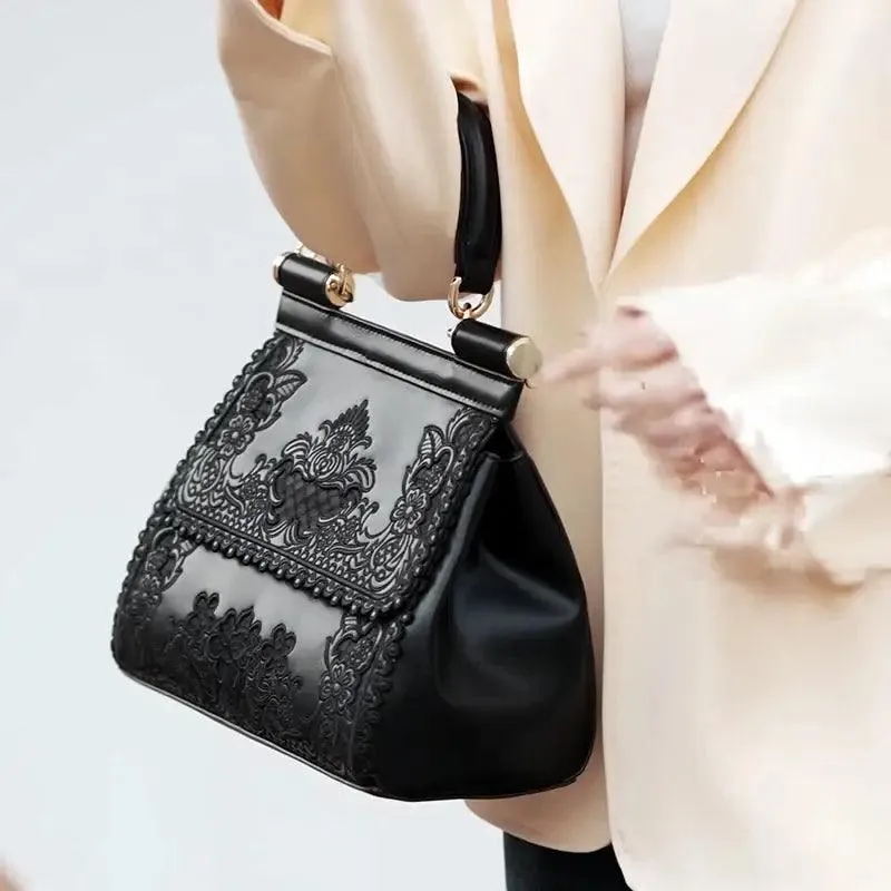 Elegant Hollow Design Handbag