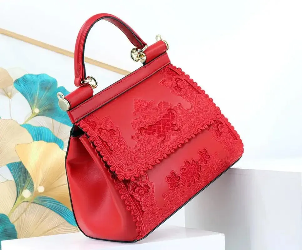 Elegant Hollow Design Handbag