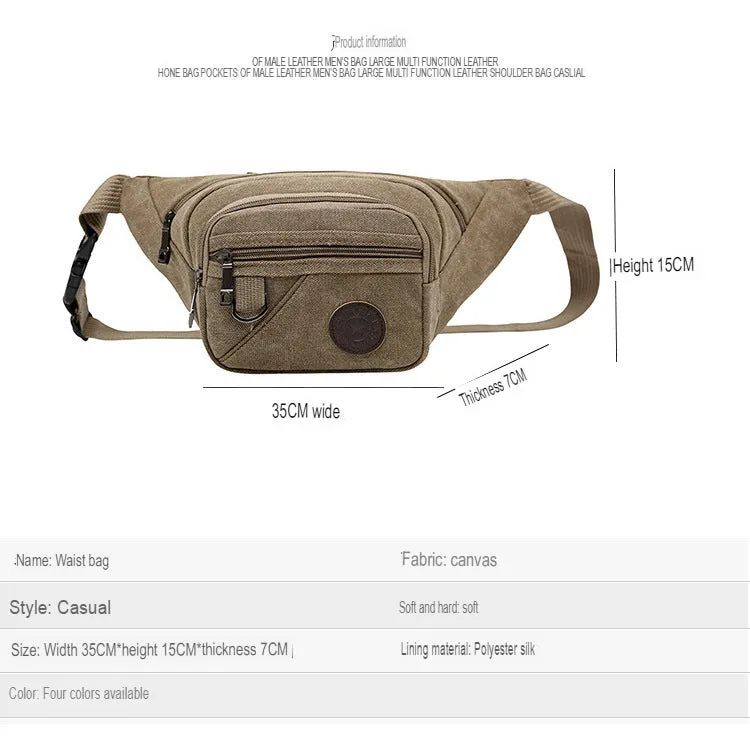 Fashion Casual Men's And Women's Travel Chest Bag New Canvas Waist Bag Military Fans Tactical Outdoor Sports Waist Bag