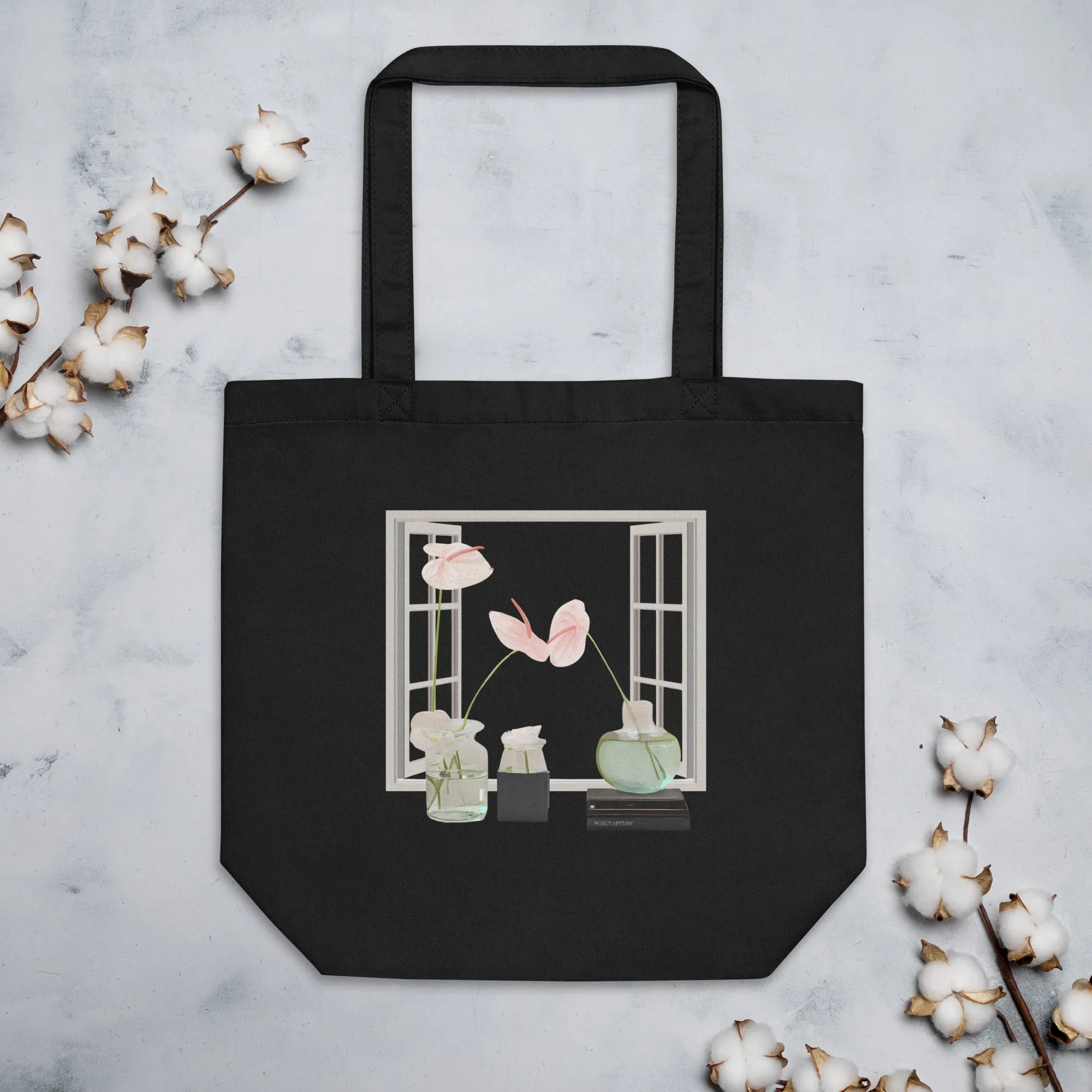 Floral Eco Tote Bag - Roomy and Reliable Shopping Companion