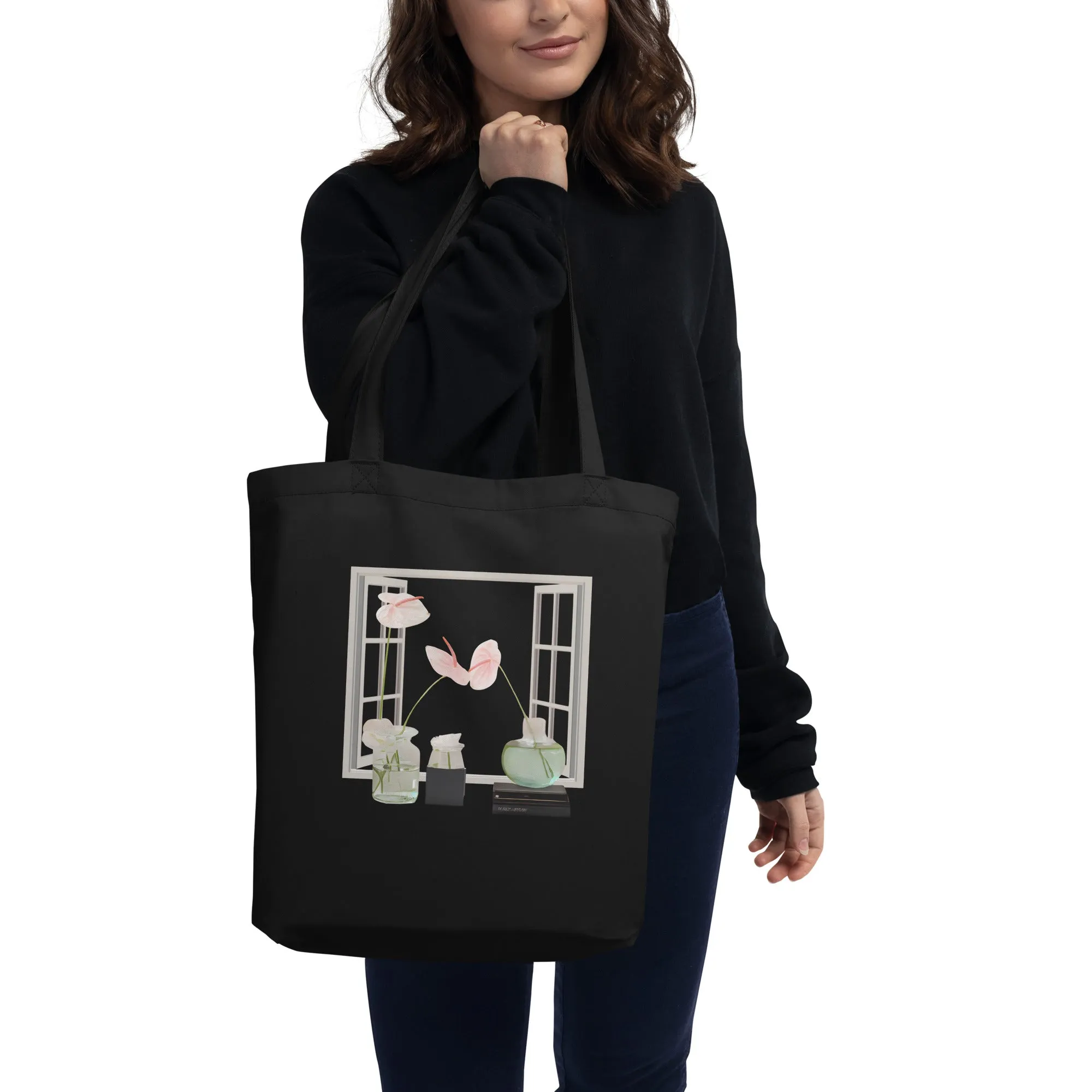 Floral Eco Tote Bag - Roomy and Reliable Shopping Companion