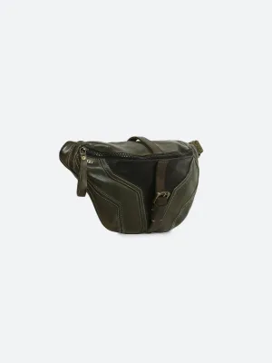 Green Thunder: Biker Waist Belt Pouch In Dual Color