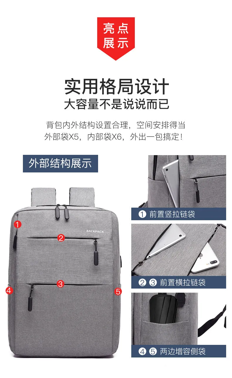 Grey Sport Durable Bag with Nylon Material Backpack