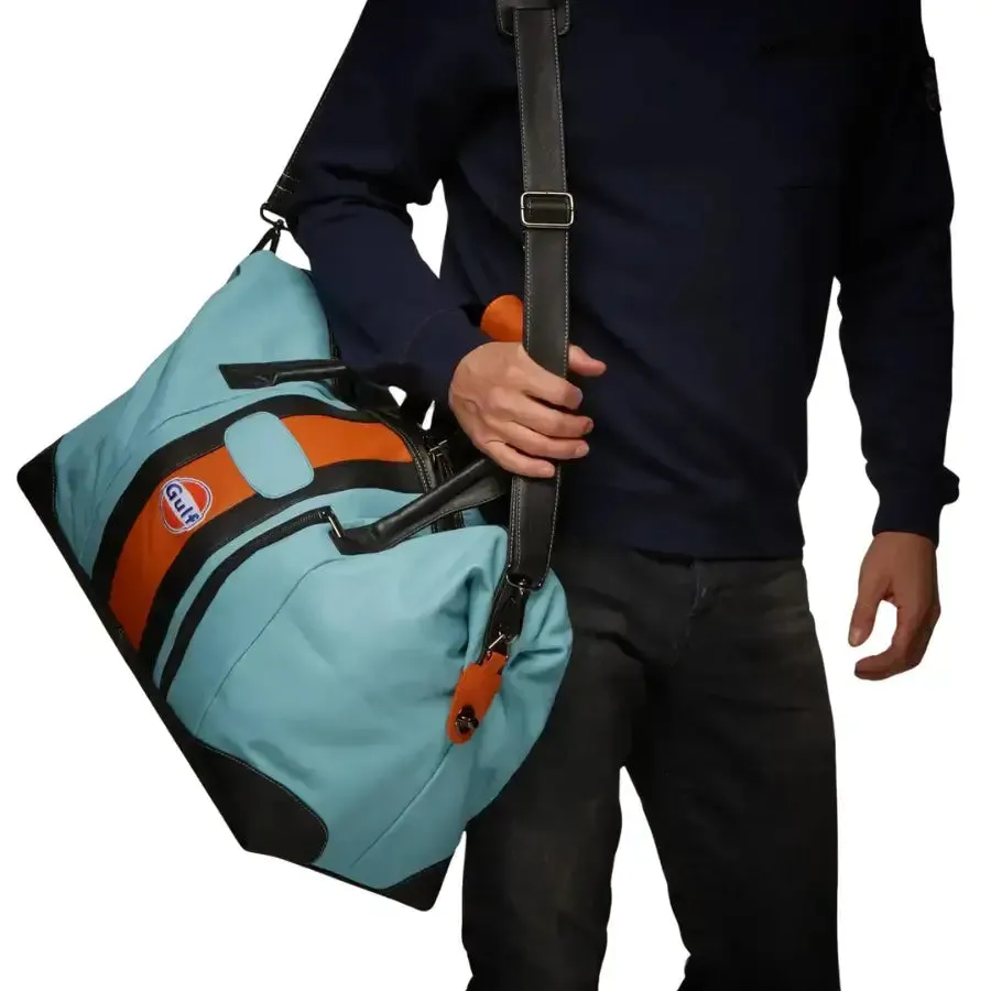 Gulf Leather Large Duffel Bag in Gulf Blue