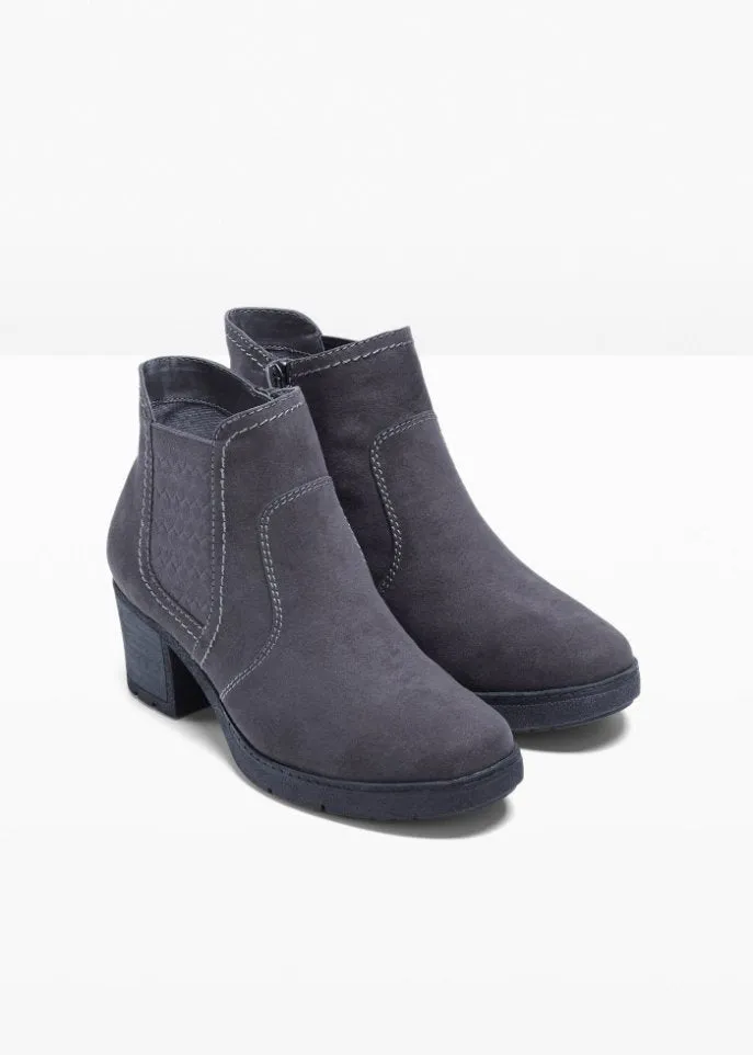 Jana ankle boots, comfortable width Jana, gray