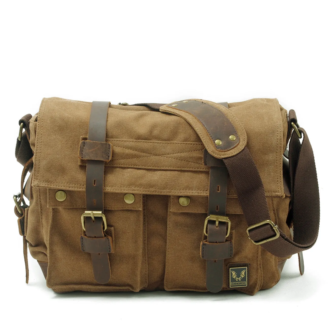 Men Canvas Messenger Bag Shoulder Bag, Crossbody Satchel Bag, Briefcase Durable Commuter Bag, Vintage Everyday Bag For Gift