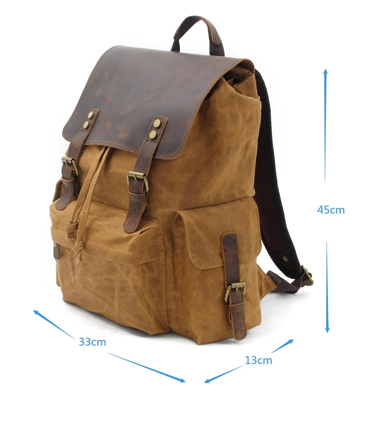 Men's Canvas Backpack Bag Travel Bag Outdoor Large Capacity Bag Durable Schoolbag Bag For Gift