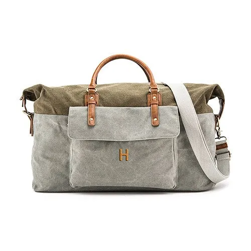 Men's Personalized Canvas Weekender Travel Bag