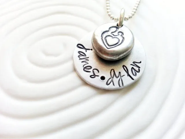 Mother and Child | Children's Name Necklace