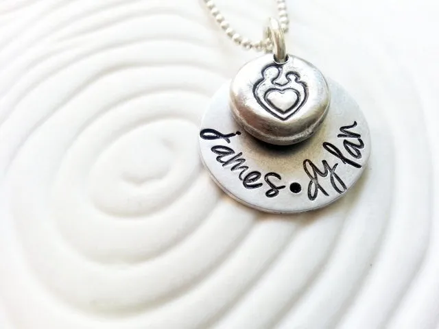 Mother and Child | Children's Name Necklace