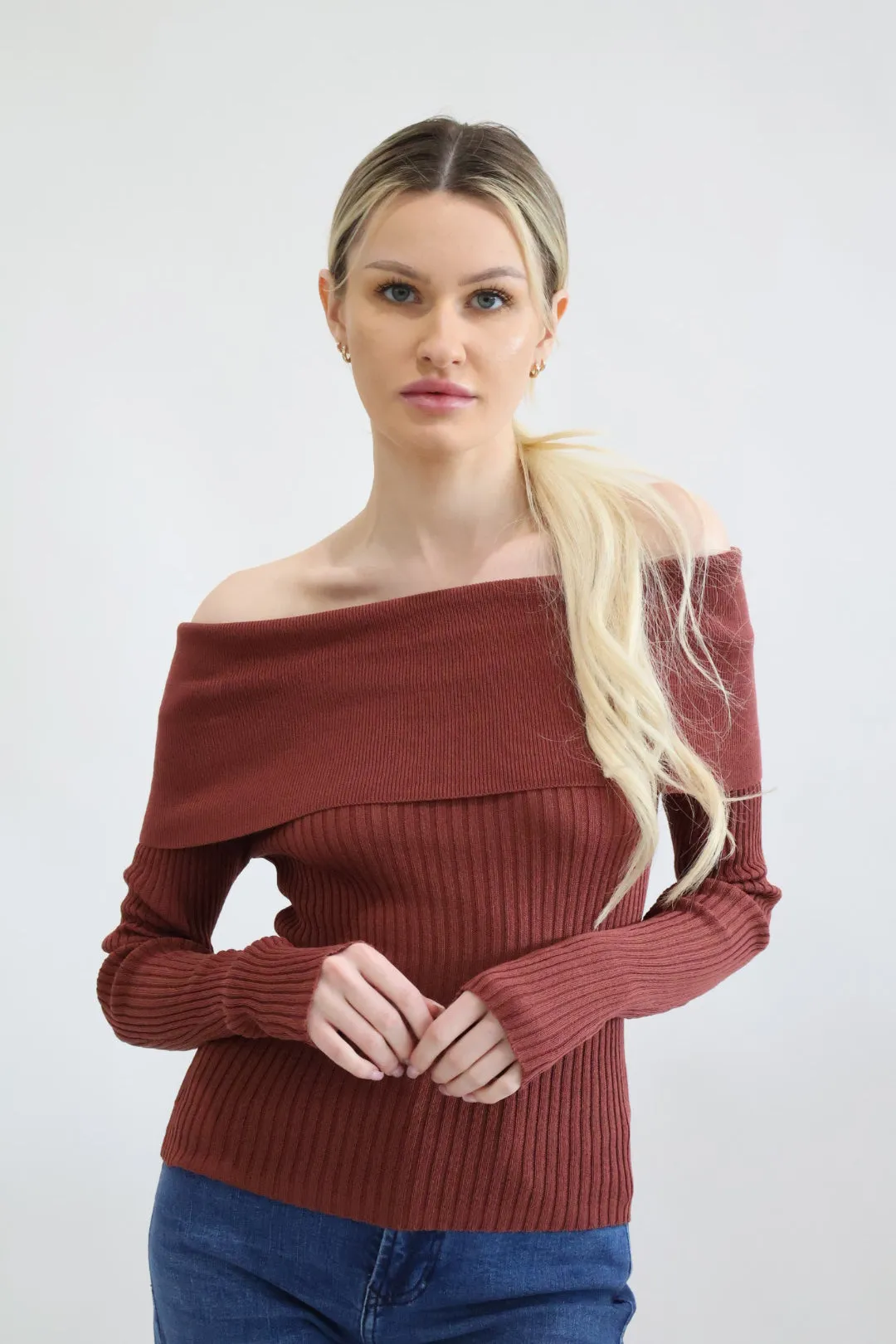 Off Shoulder Sweater