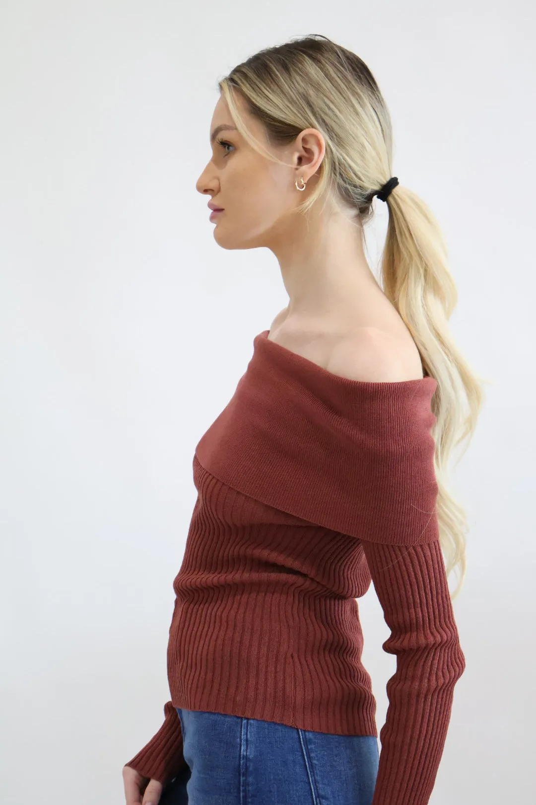 Off Shoulder Sweater