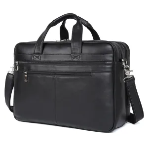 Polare 17'' Computer Briefcase Work Bag Business Case For Men With Full Grain Leather Fits 15.6'' Laptop