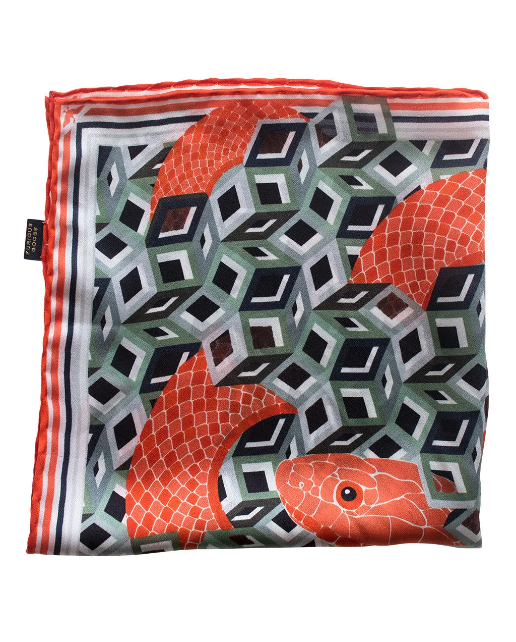 Python & Penrose Scarlet, Pocket Square