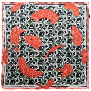 Python & Penrose Scarlet, Pocket Square