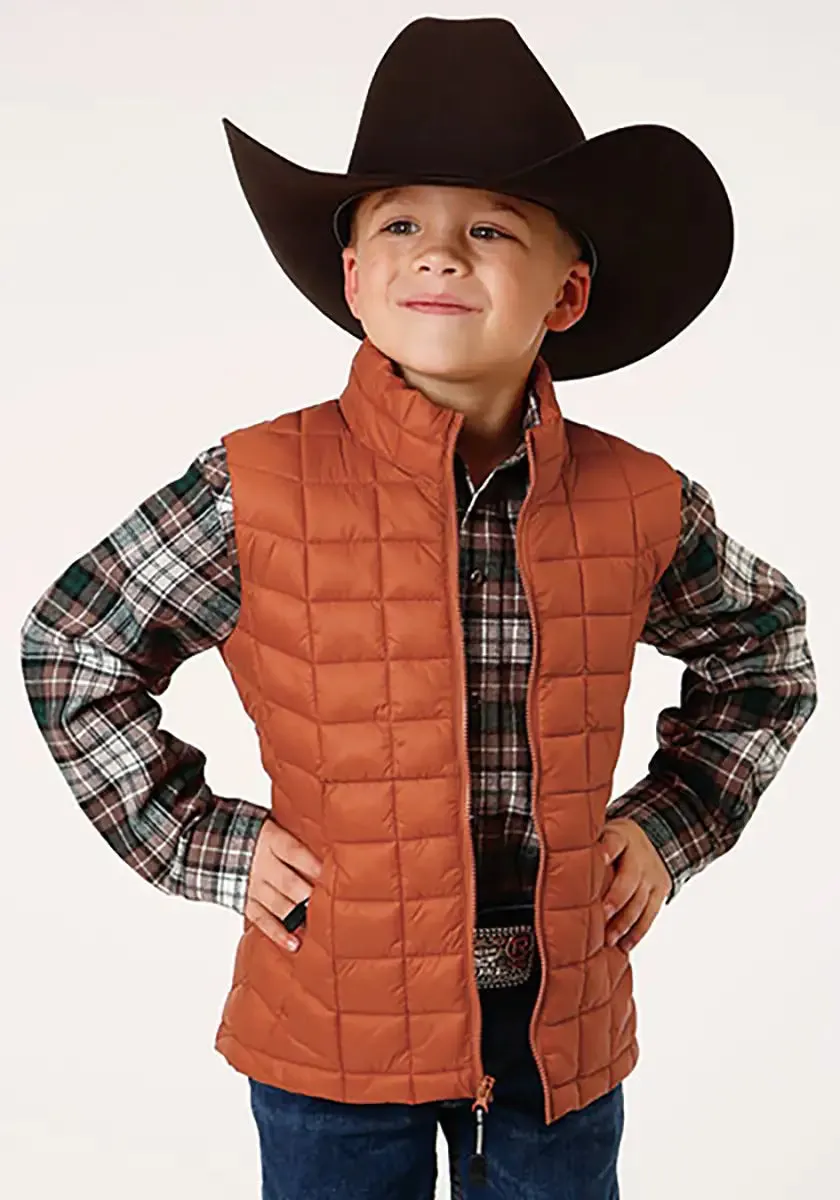 Roper Boy's Lightweigth Puffer Vest (Rust) - Children's Vest