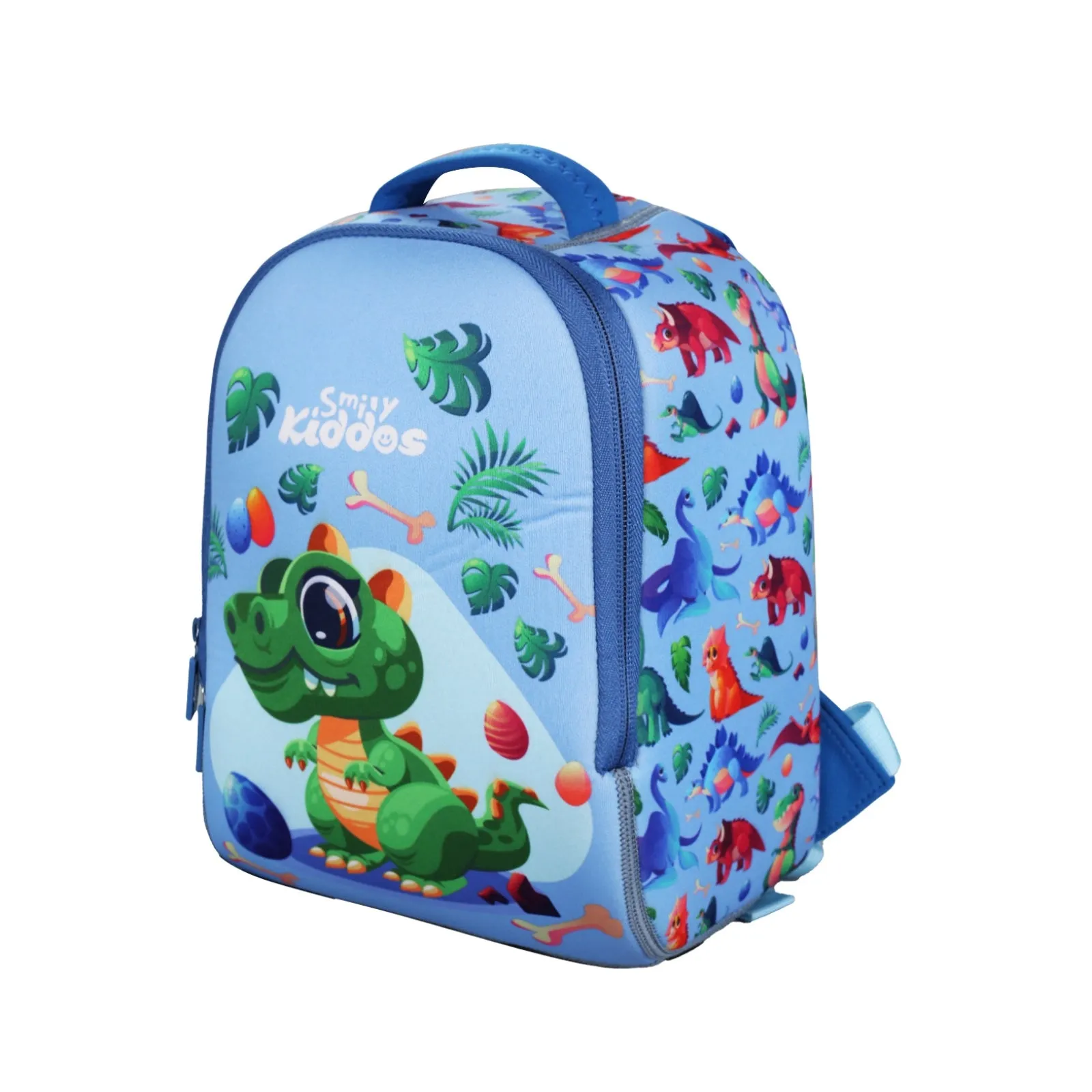 Smily kiddos Fun Dino Neoprene Preschool Backpack (6L) – Blue