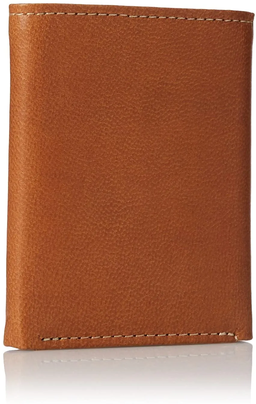 Timberland Mens Leather Trifold Wallet with ID Window