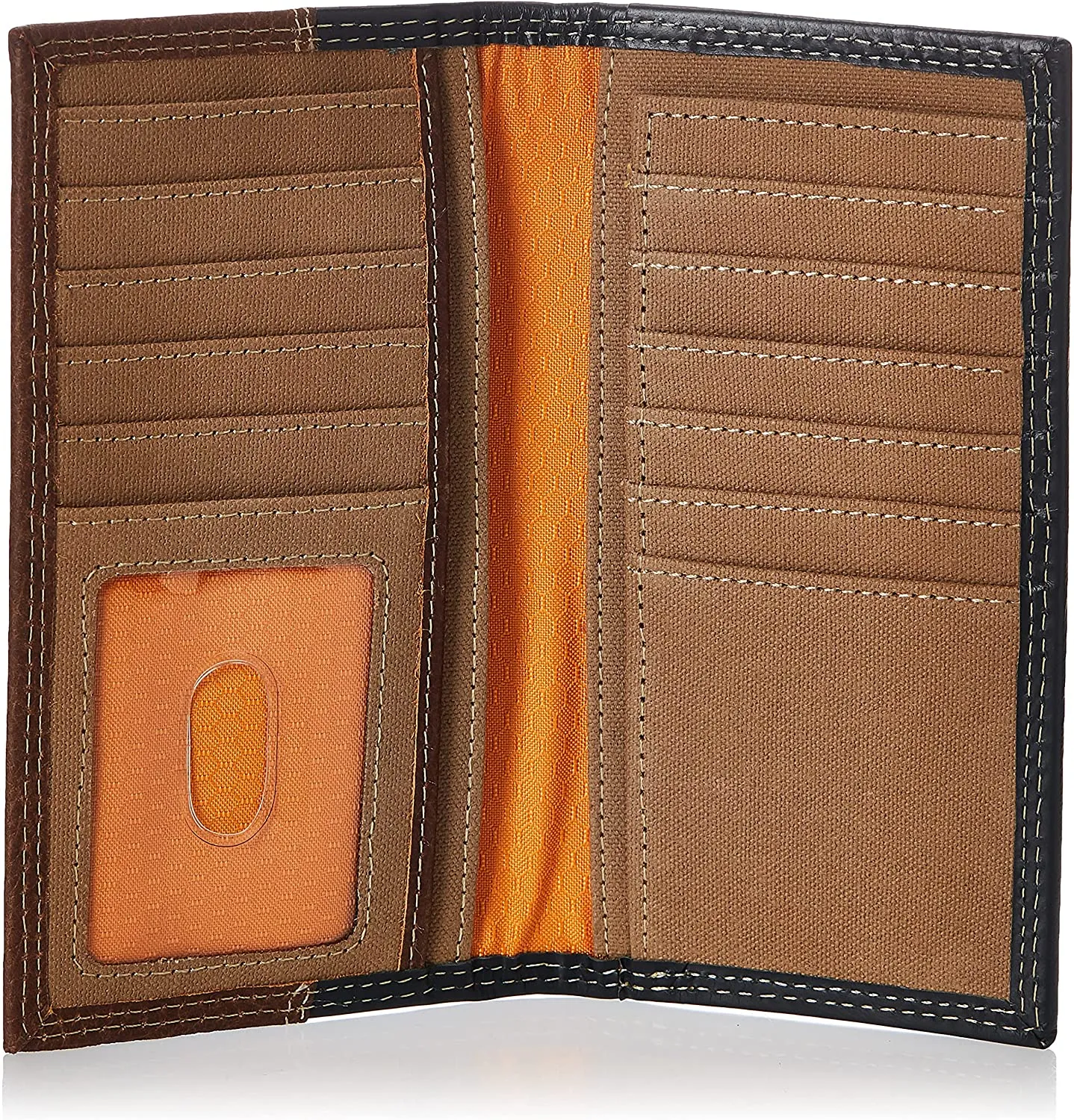 Timberland PRO Men's Leather Long Bifold Rodeo Wallet with RFID