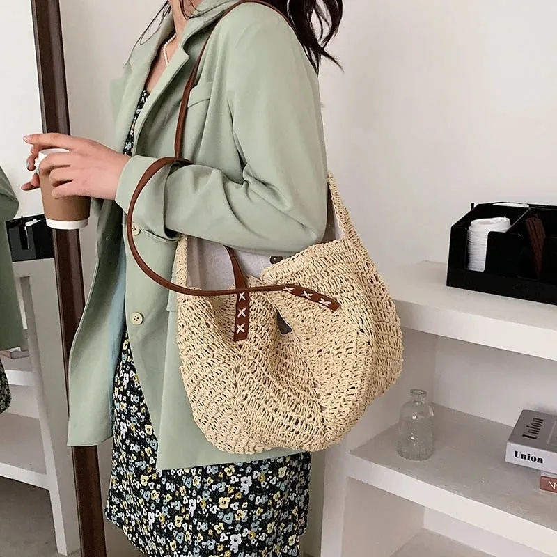 Trendy Summer Weaved Straw Handbags