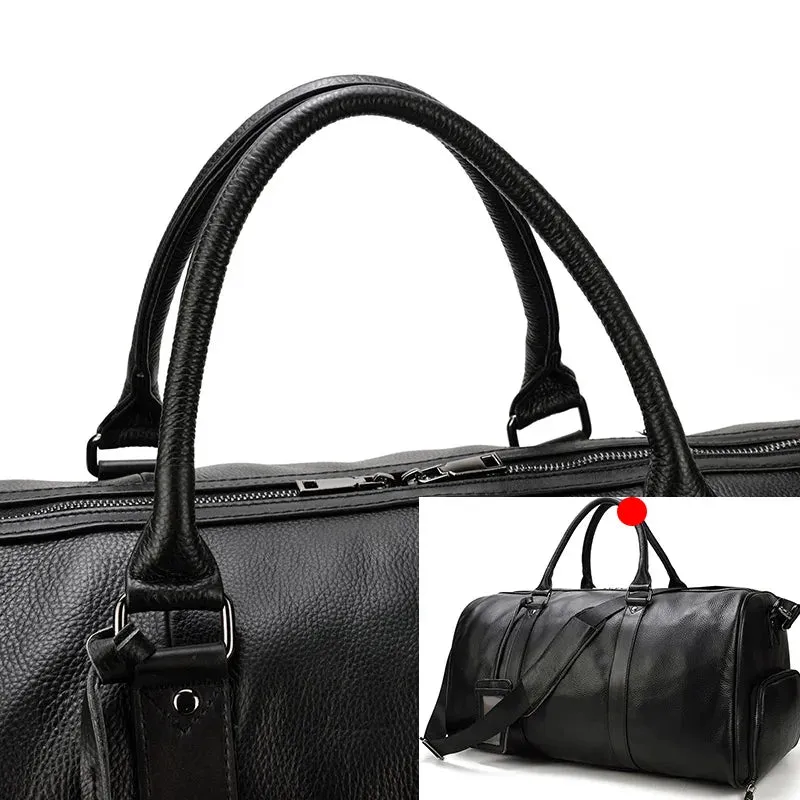 Unisex Genuine Leather Travel Bag