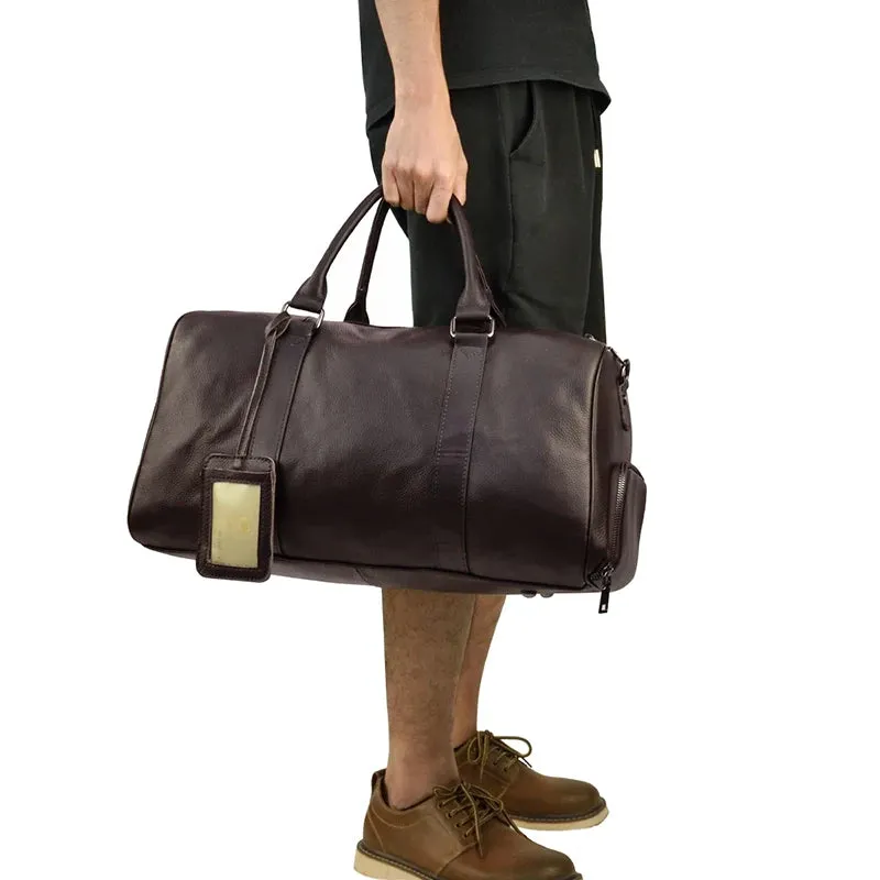 Unisex Genuine Leather Travel Bag