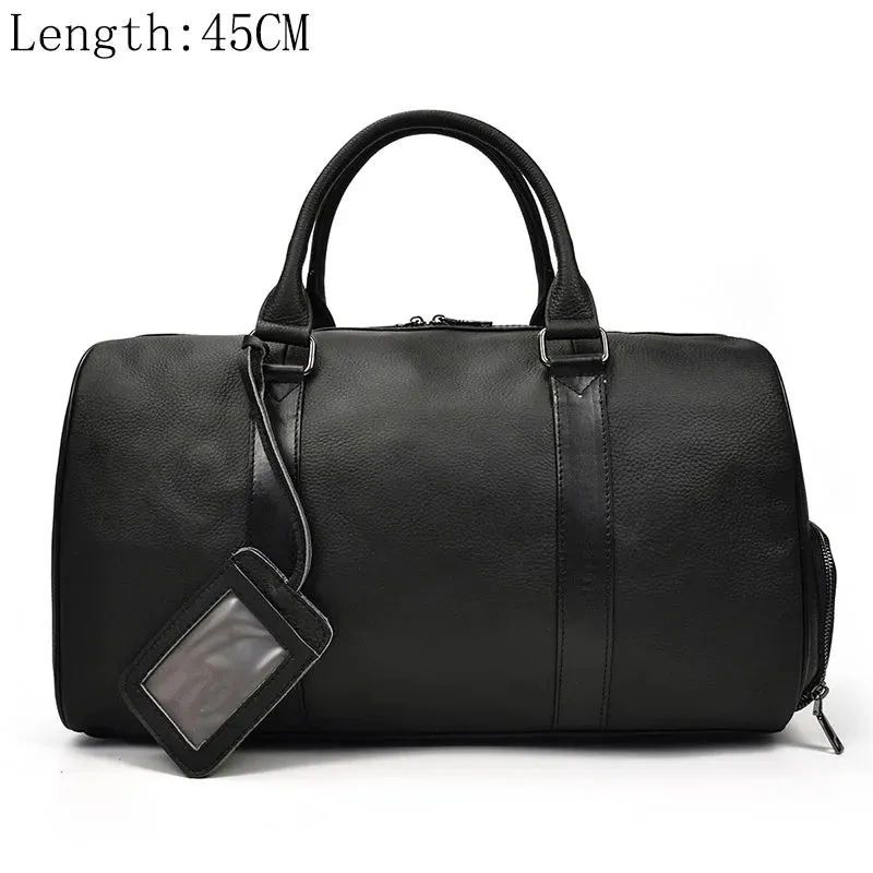 Unisex Genuine Leather Travel Bag