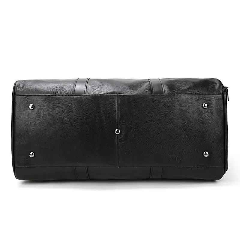 Unisex Genuine Leather Travel Bag