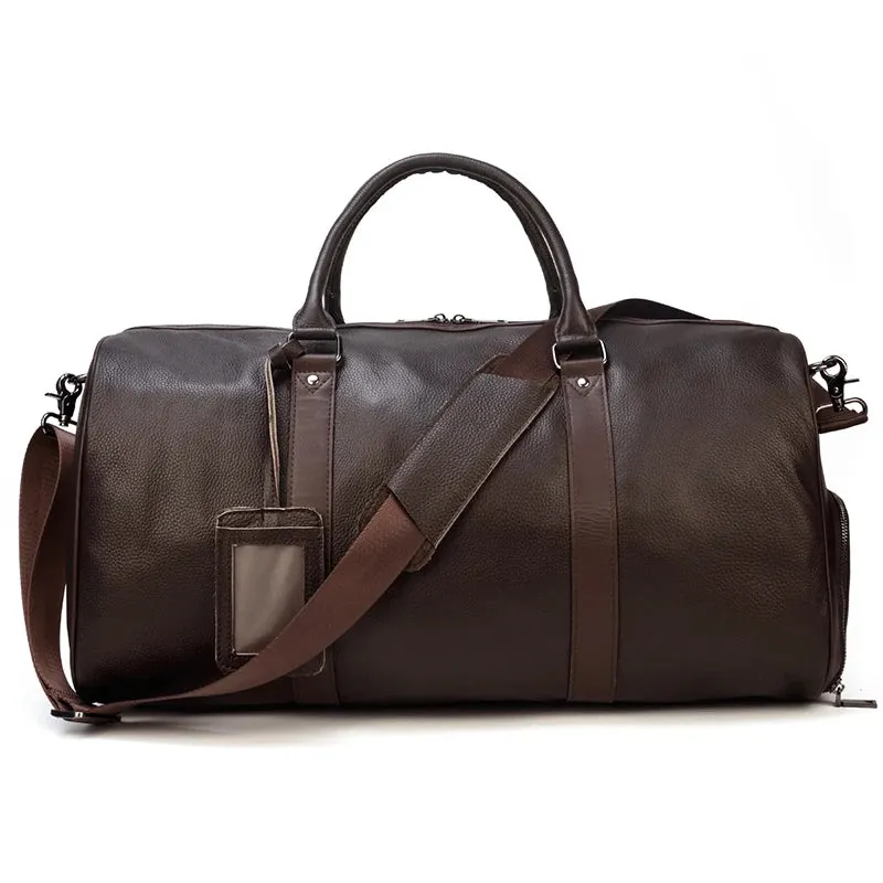 Unisex Genuine Leather Travel Bag