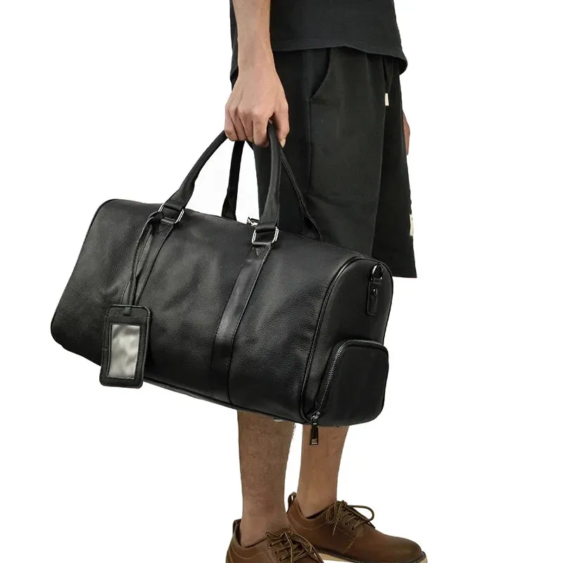 Unisex Genuine Leather Travel Bag