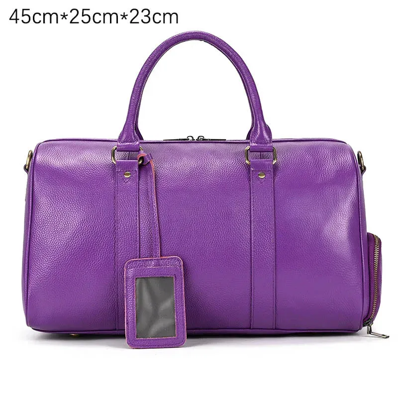 Unisex Genuine Leather Travel Bag