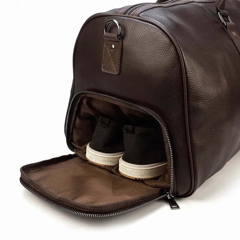 Unisex Genuine Leather Travel Bag