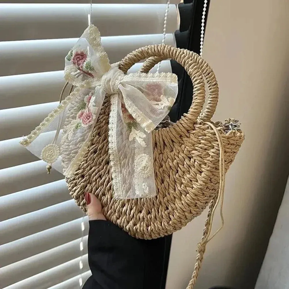 Women Summer Shoulder Straw Bag