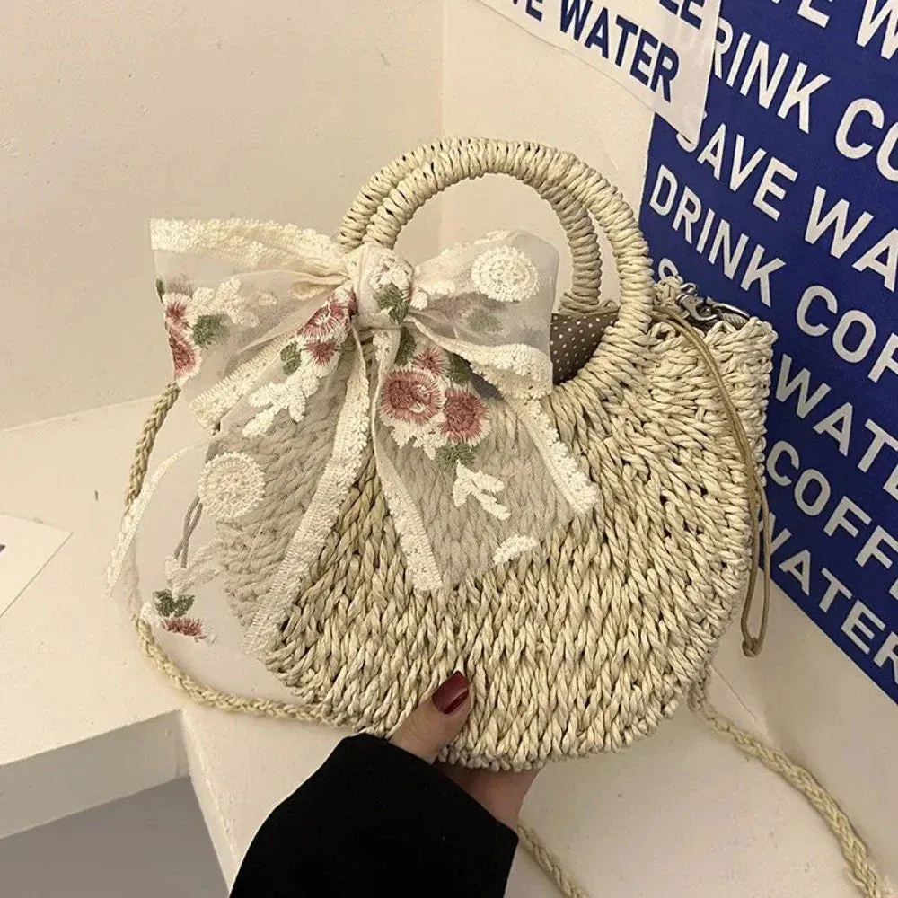 Women Summer Shoulder Straw Bag