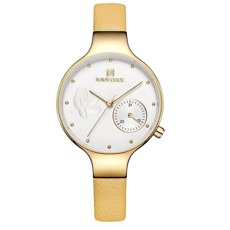 Women's Elegant Leather Quartz Watch