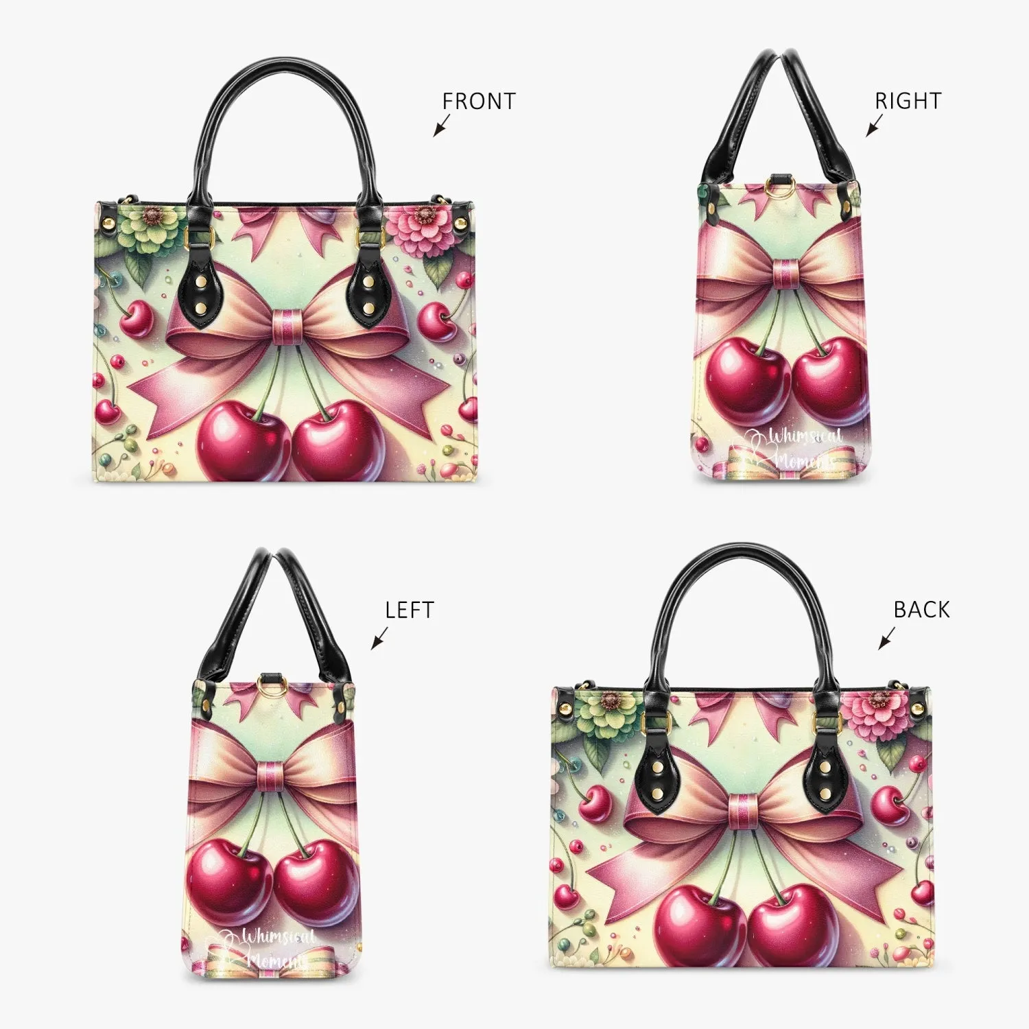 Women's Tote Bag - Ribbons and Cherries - Swingin' Cherry