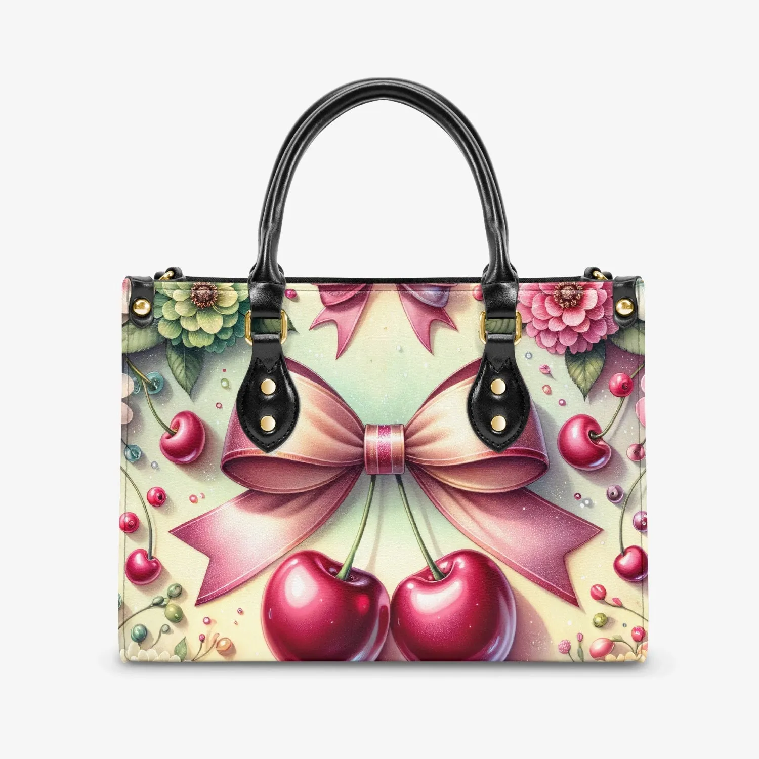 Women's Tote Bag - Ribbons and Cherries - Swingin' Cherry