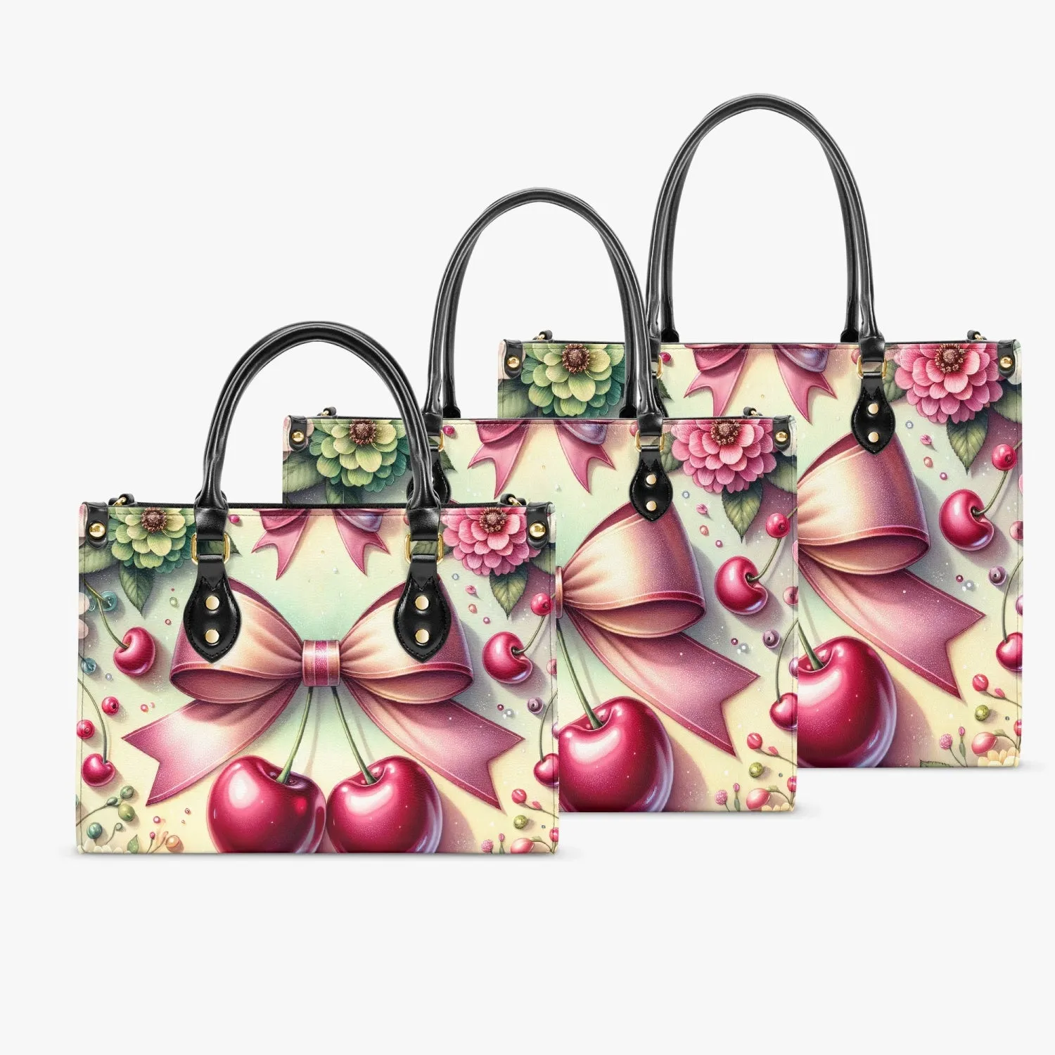 Women's Tote Bag - Ribbons and Cherries - Swingin' Cherry